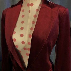 NWT 7th Ave NY & Co Blazer Size 0 Rose Wine Jacket